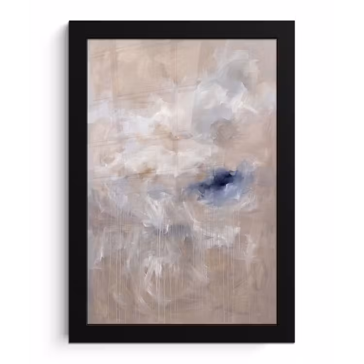Poster met lijst - Abstract - Wolken - Sfeer - Modern - Beige — 1