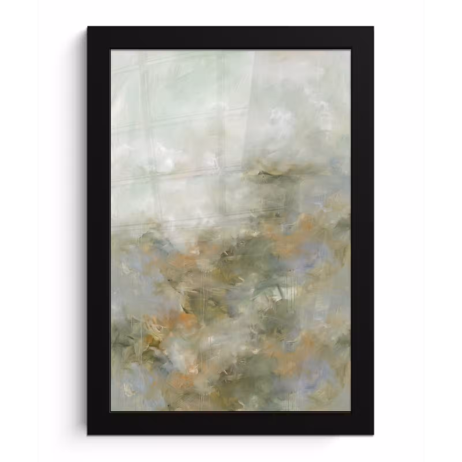 Poster met lijst - Abstract - Groen - Beige - Modern - Kunst — 1