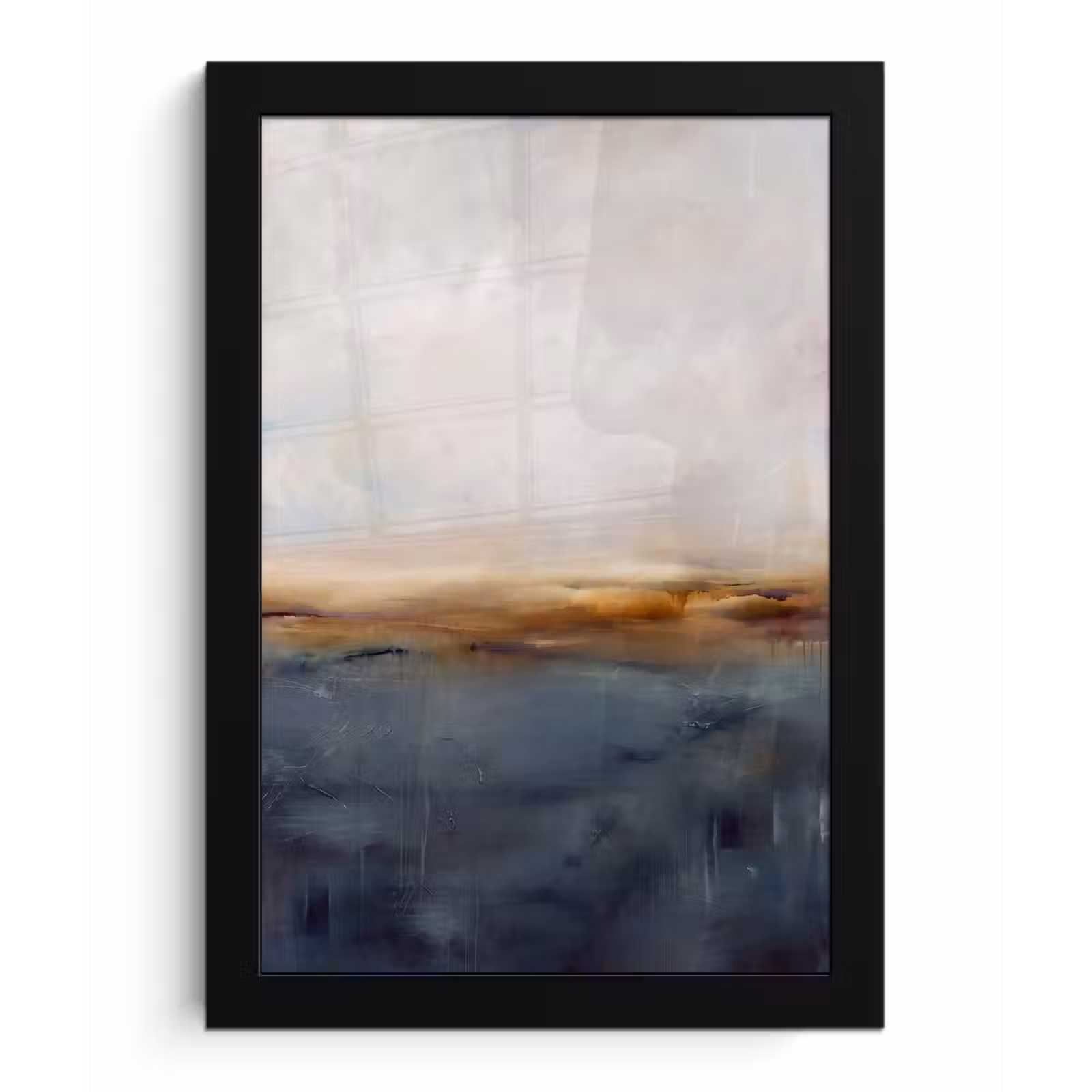 Poster met lijst - Abstract - Horizon - Water - Modern - Beige — 1
