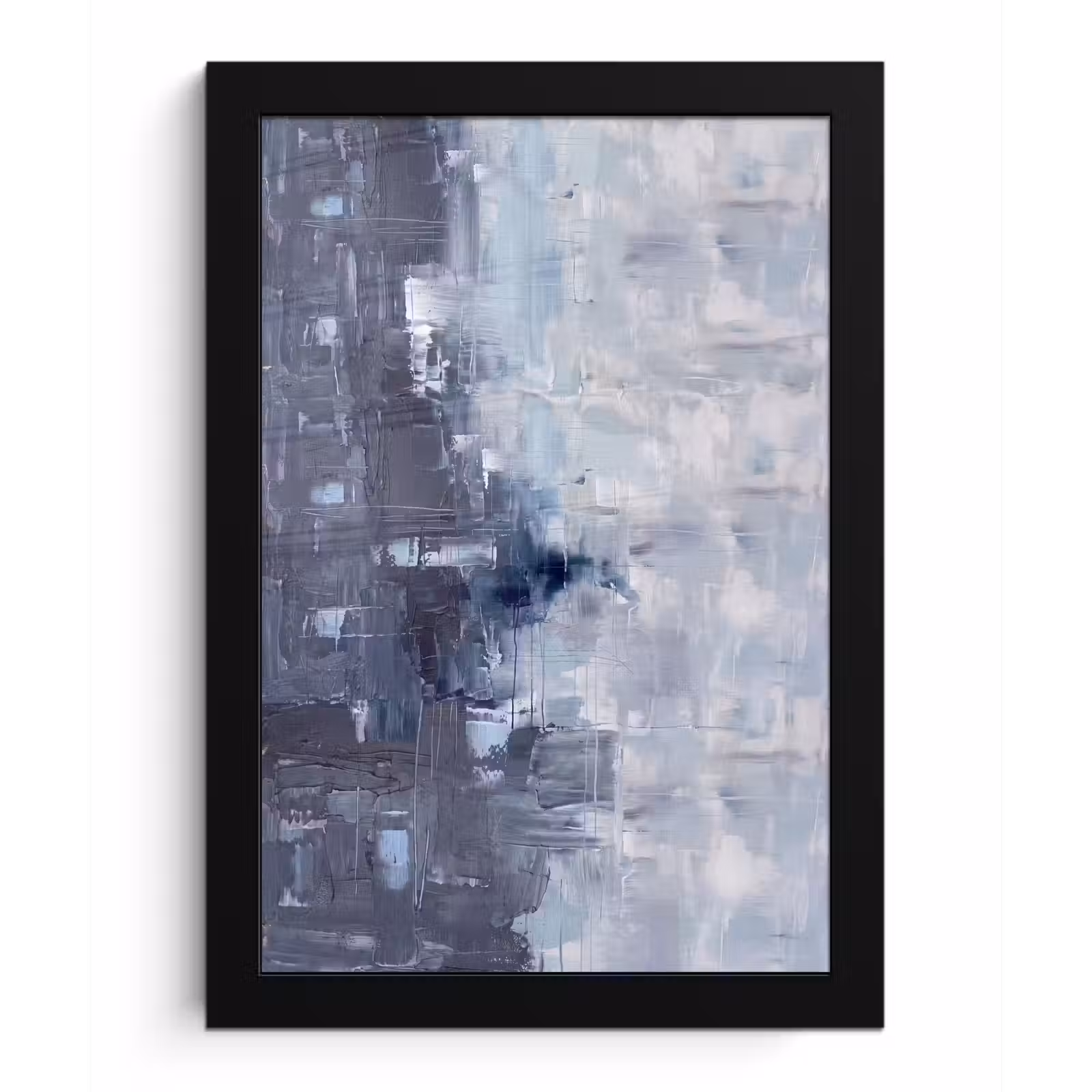Poster met lijst - Abstract - Textuur - Kunst - Modern - Blauw — 1