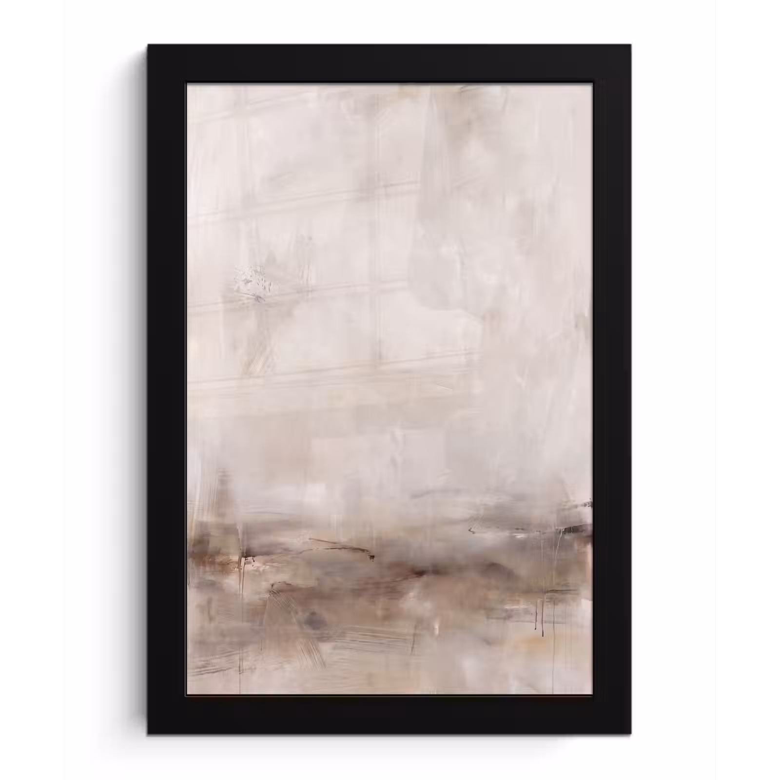 Poster met lijst - Abstrakt - Landschap - Modern - Beige - Kunst — 1