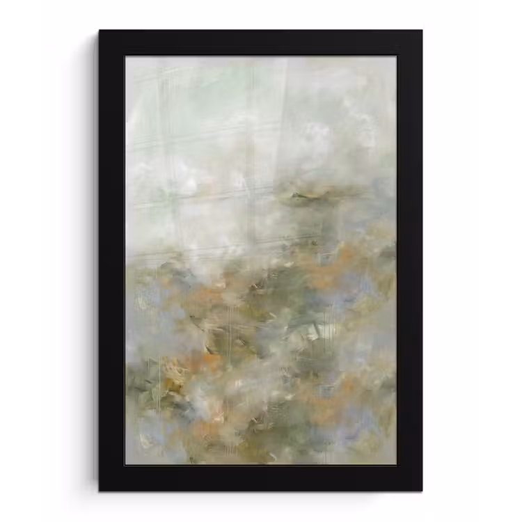 Poster met lijst - Abstract - Groen - Beige - Modern - Kunst — 1