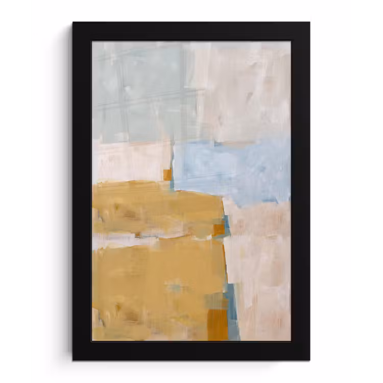Poster met lijst - Abstract - Kleuren - Kunst - Modern - Blauw — 1