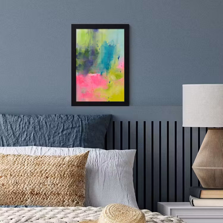 Poster met lijst - Abstract - Kleuren - Modern - Groen - Roze — 4