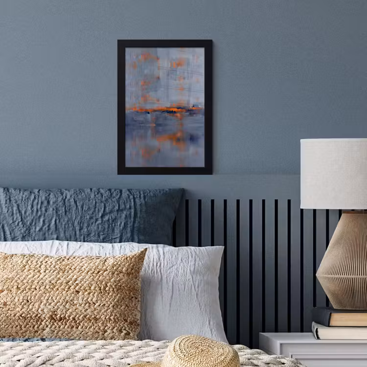 Poster met lijst - Abstract - Kleuren - Modern - Oranje - Grijs — 4