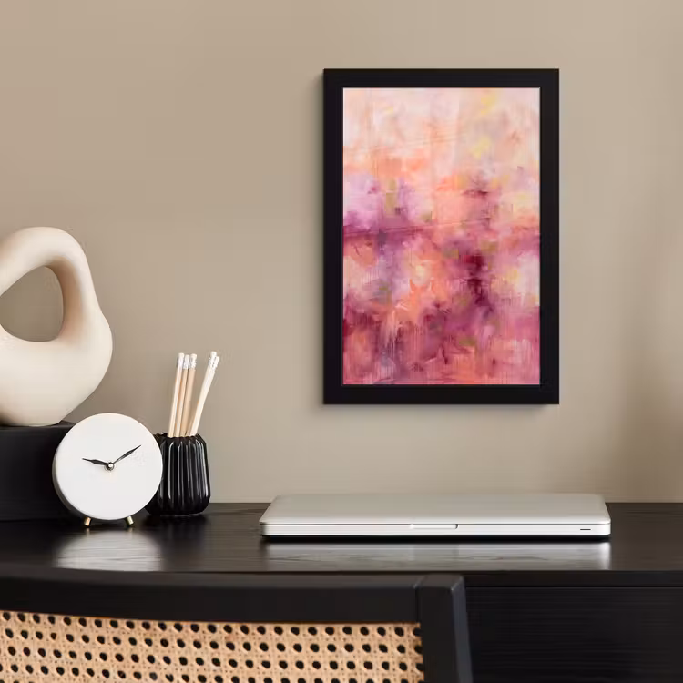 Poster met lijst - Abstract - Kleuren - Modern - Roze - Paars — 3