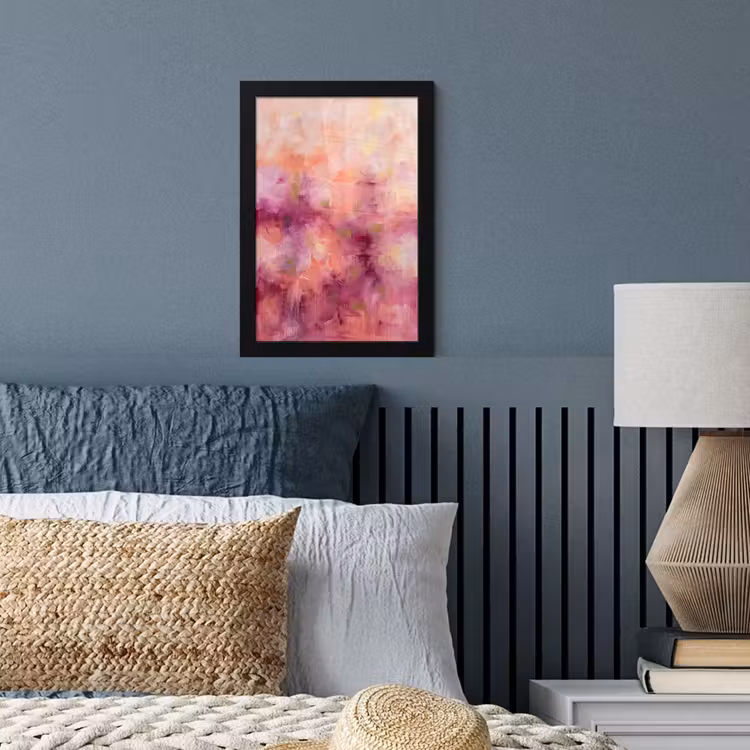 Poster met lijst - Abstract - Kleuren - Modern - Roze - Paars — 4
