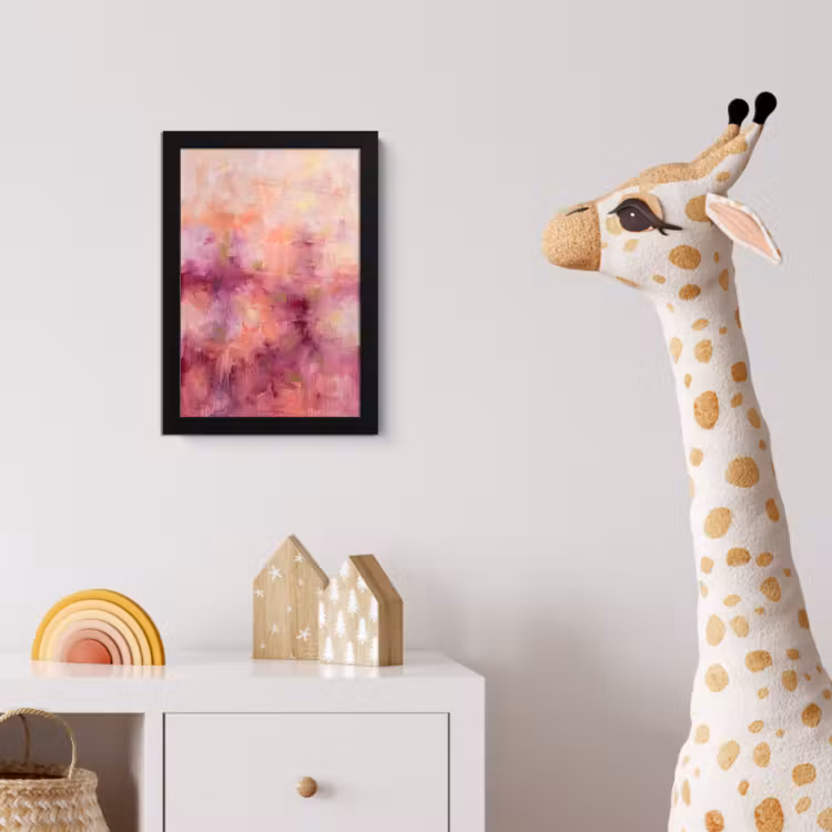Poster met lijst - Abstract - Kleuren - Modern - Roze - Paars — 5