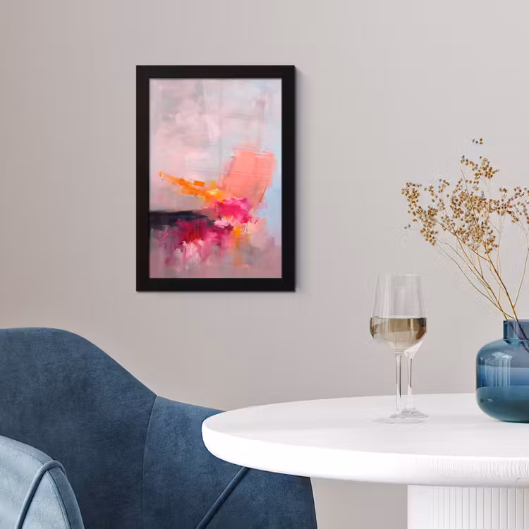 Poster met lijst - Abstract - Kleurrijk - Modern - Roze — 2