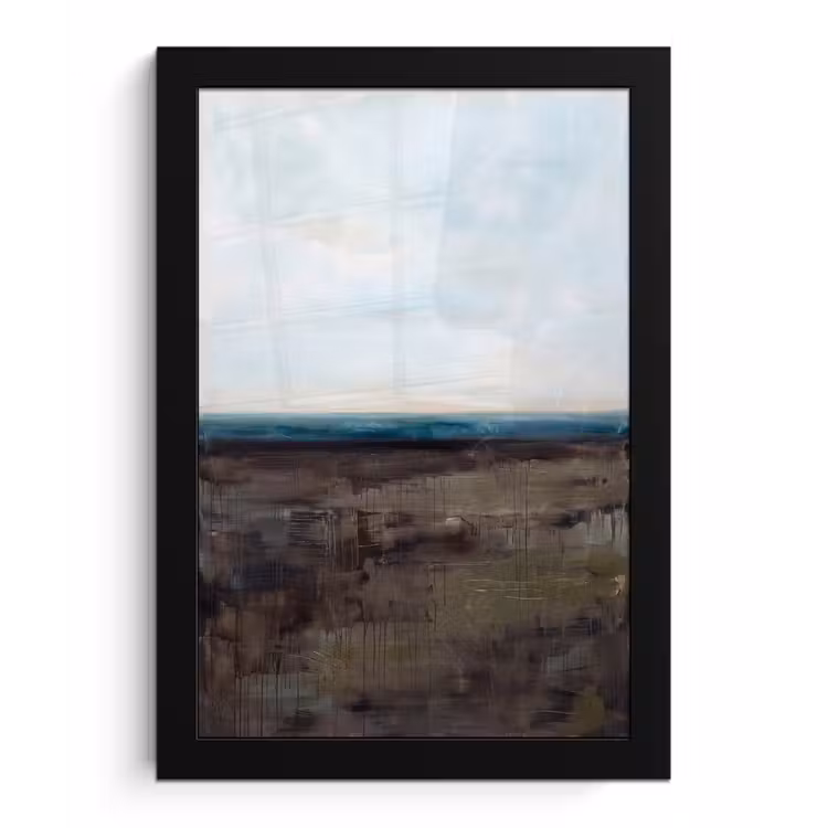 Poster met lijst - Abstract - Landschap - Horizon - Blauw - Modern — 1