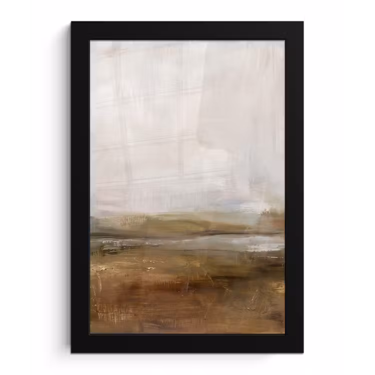 Poster met lijst - Abstract - Landschap - Natuur - Beige - Bruin — 1
