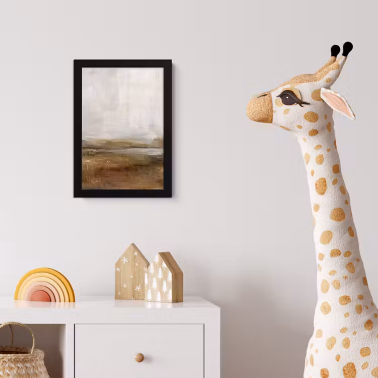 Poster met lijst - Abstract - Landschap - Natuur - Beige - Bruin — 5