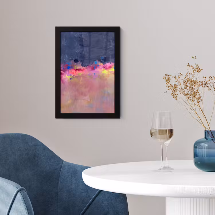 Poster met lijst - Abstract - Textuur - Kleuren - Modern - Roze — 2