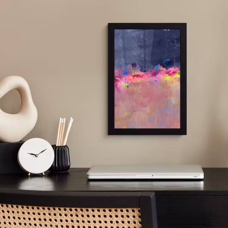 Poster met lijst - Abstract - Textuur - Kleuren - Modern - Roze — 3