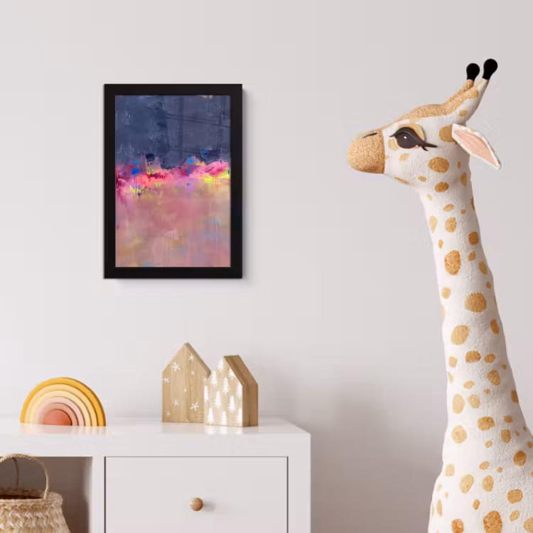 Poster met lijst - Abstract - Textuur - Kleuren - Modern - Roze — 5