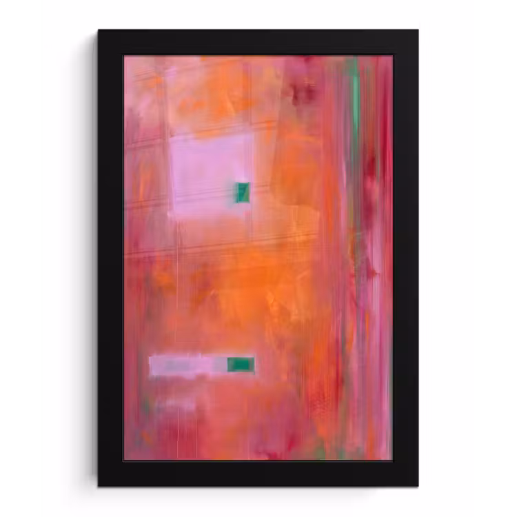 Poster met lijst - Abstract - Vlakken - Kunst - Modern - Oranje — 1