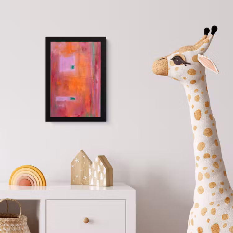 Poster met lijst - Abstract - Vlakken - Kunst - Modern - Oranje — 5