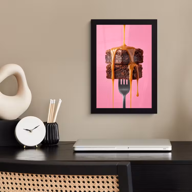 Poster met lijst - Brownie - Karamel - Eten — 3