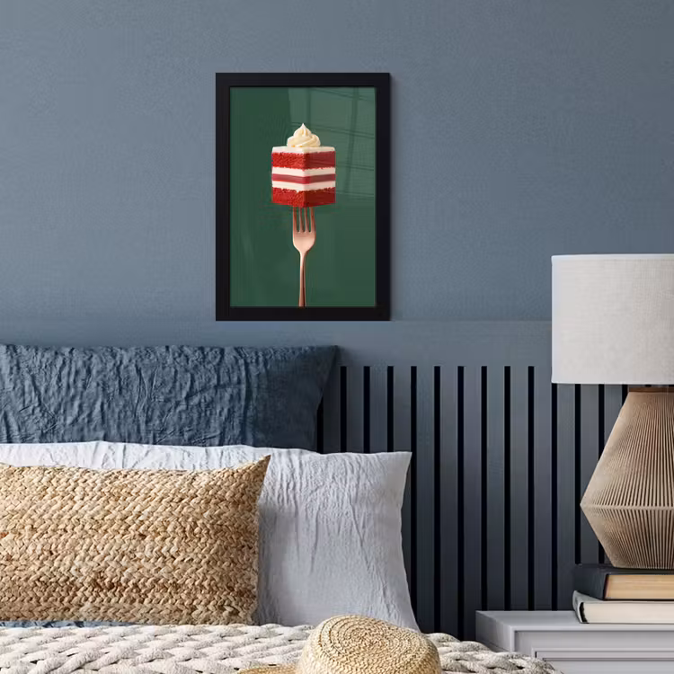 Poster met lijst - Cake - Vork - Rood — 4