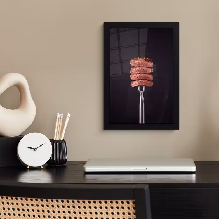 Poster met lijst - Eten - Rosé - Vork — 3
