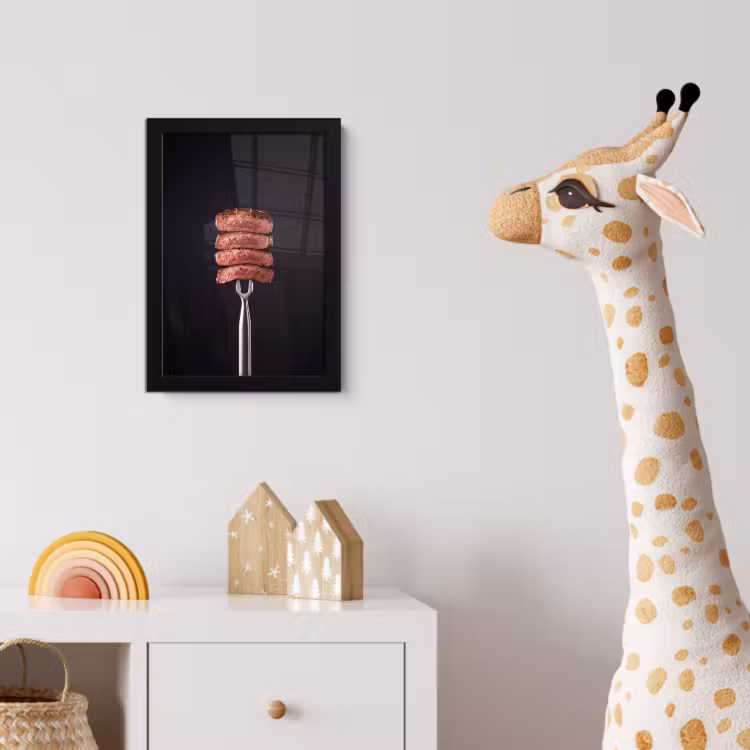 Poster met lijst - Eten - Rosé - Vork — 5