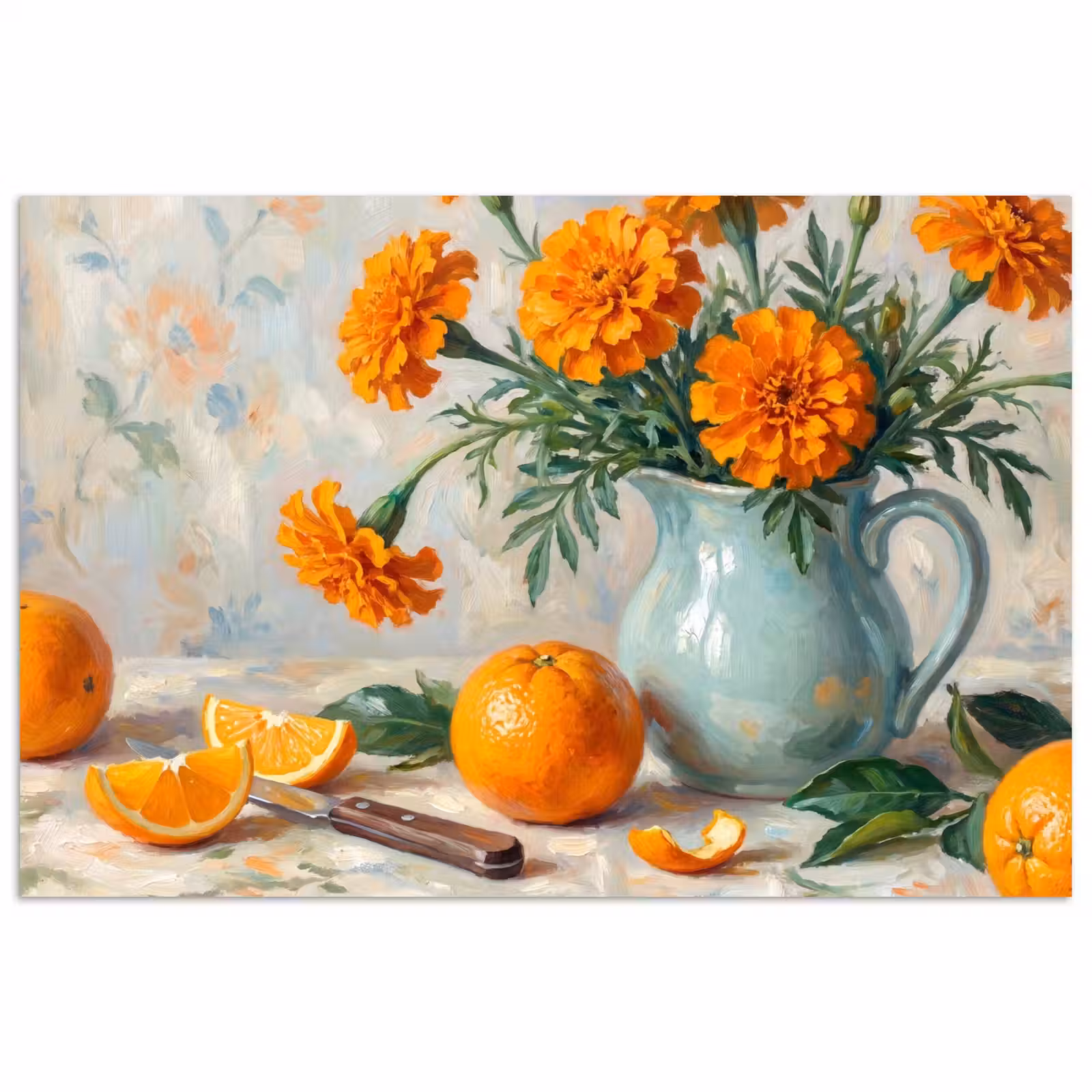 Poster - Eten - Oranje - Kunst — 1