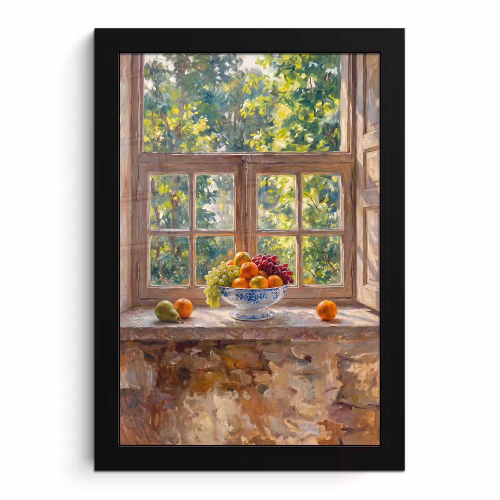 Poster met lijst - Fruit - Vensterbank - Natuur — 1