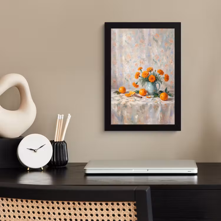 Poster met lijst - Eten - Oranje - Kunst — 3