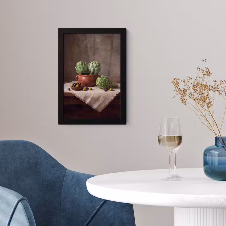 Poster met lijst - Artisjokken - Olijven - Eten — 2