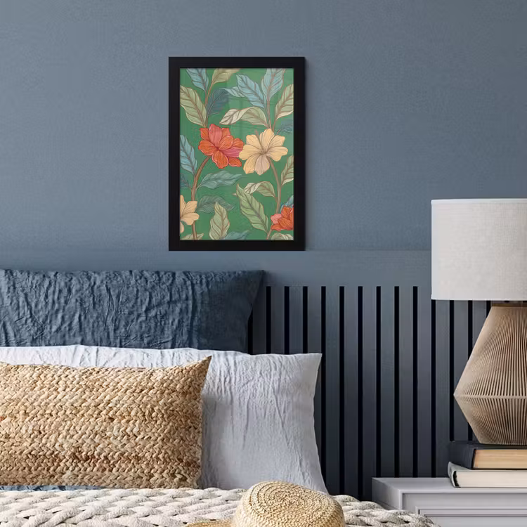 Poster met lijst - Bloemen - Groen - Illustratie — 4