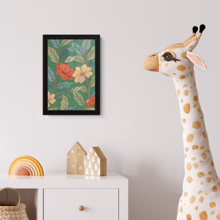 Poster met lijst - Bloemen - Groen - Illustratie — 5