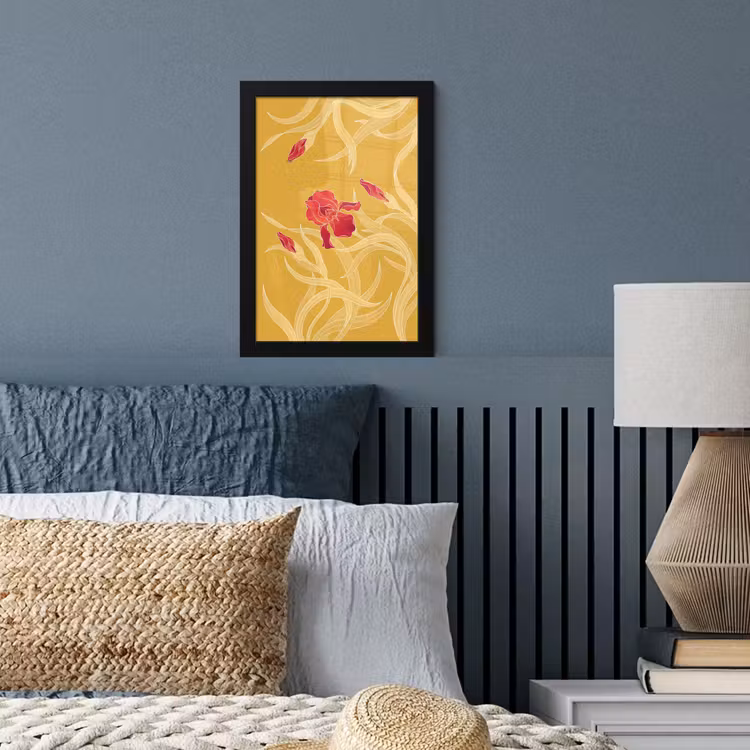 Poster met lijst - Bloemen - Illustratie - Rood — 4