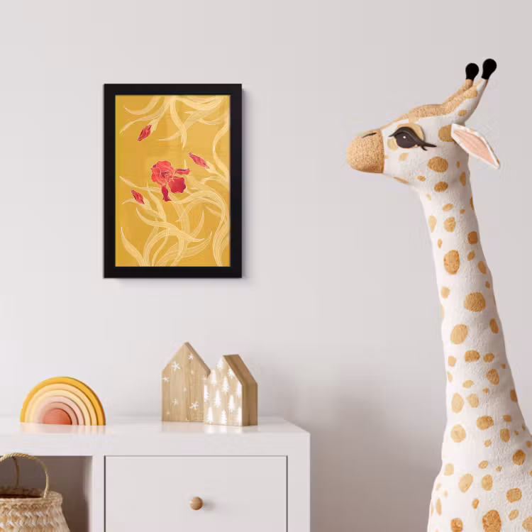 Poster met lijst - Bloemen - Illustratie - Rood — 5