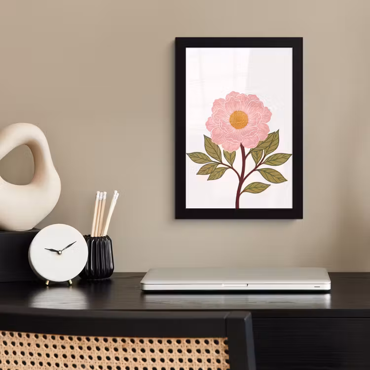 Poster met lijst - Bloemen - Roze - Illustratie — 3
