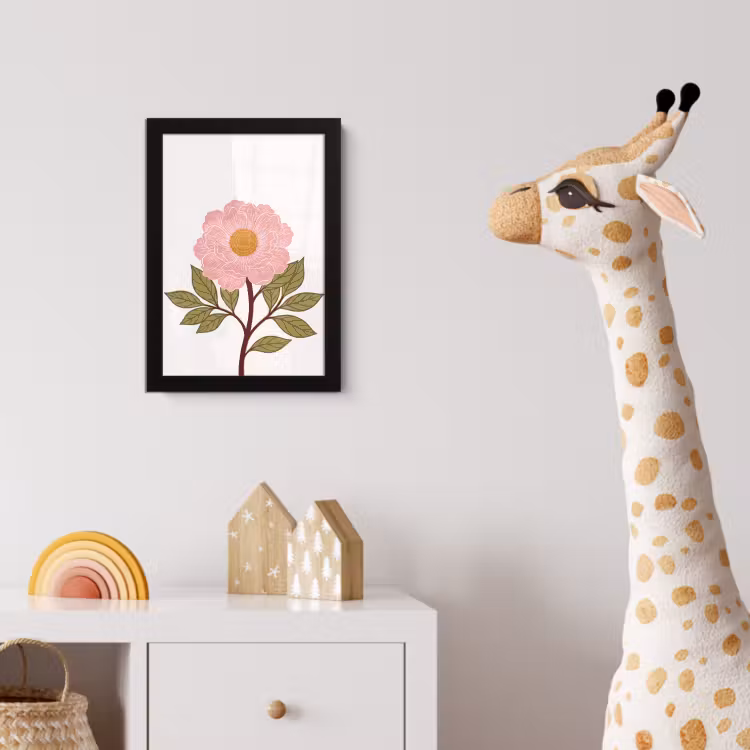 Poster met lijst - Bloemen - Roze - Illustratie — 5
