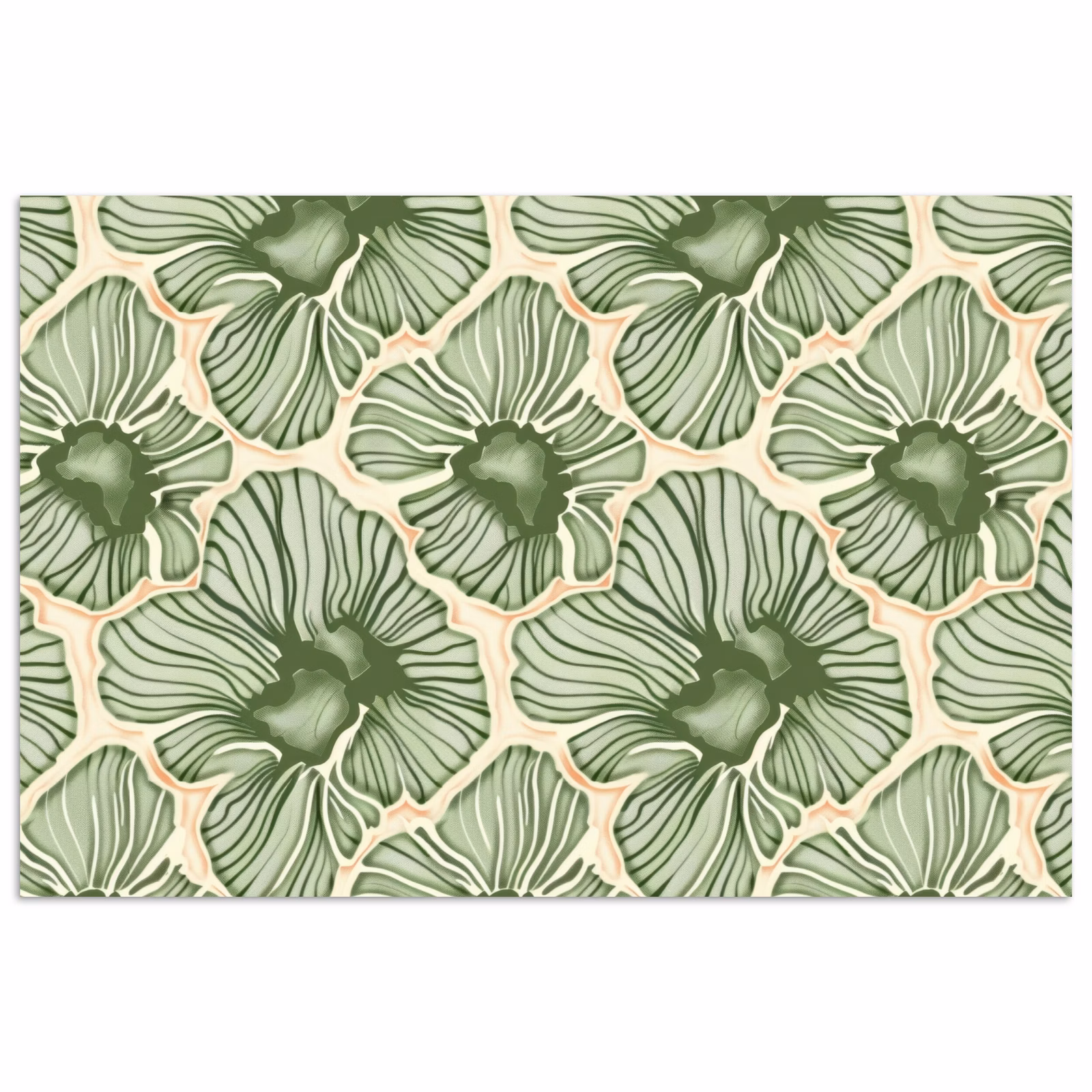 Poster - Groen - Botanisch - Bloemen - Organisch - Patroon — 1
