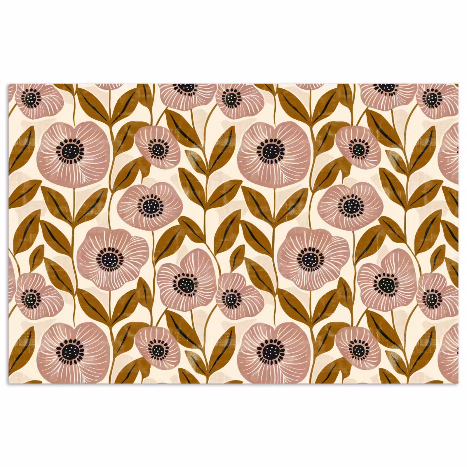 Poster - Dustyroze - Bloemen - Grafisch - Patroon — 1
