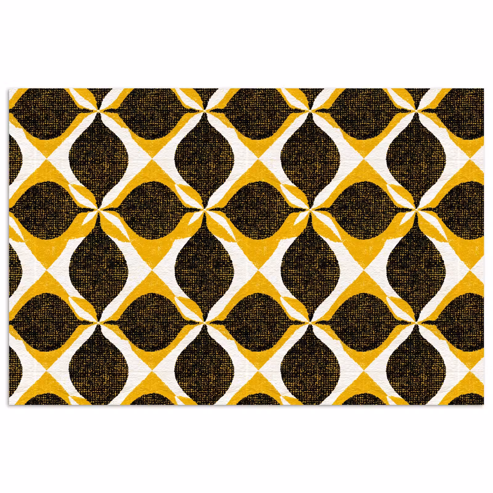 Poster - Geel - Zwart - Geometrisch - Retro - Textuur — 1