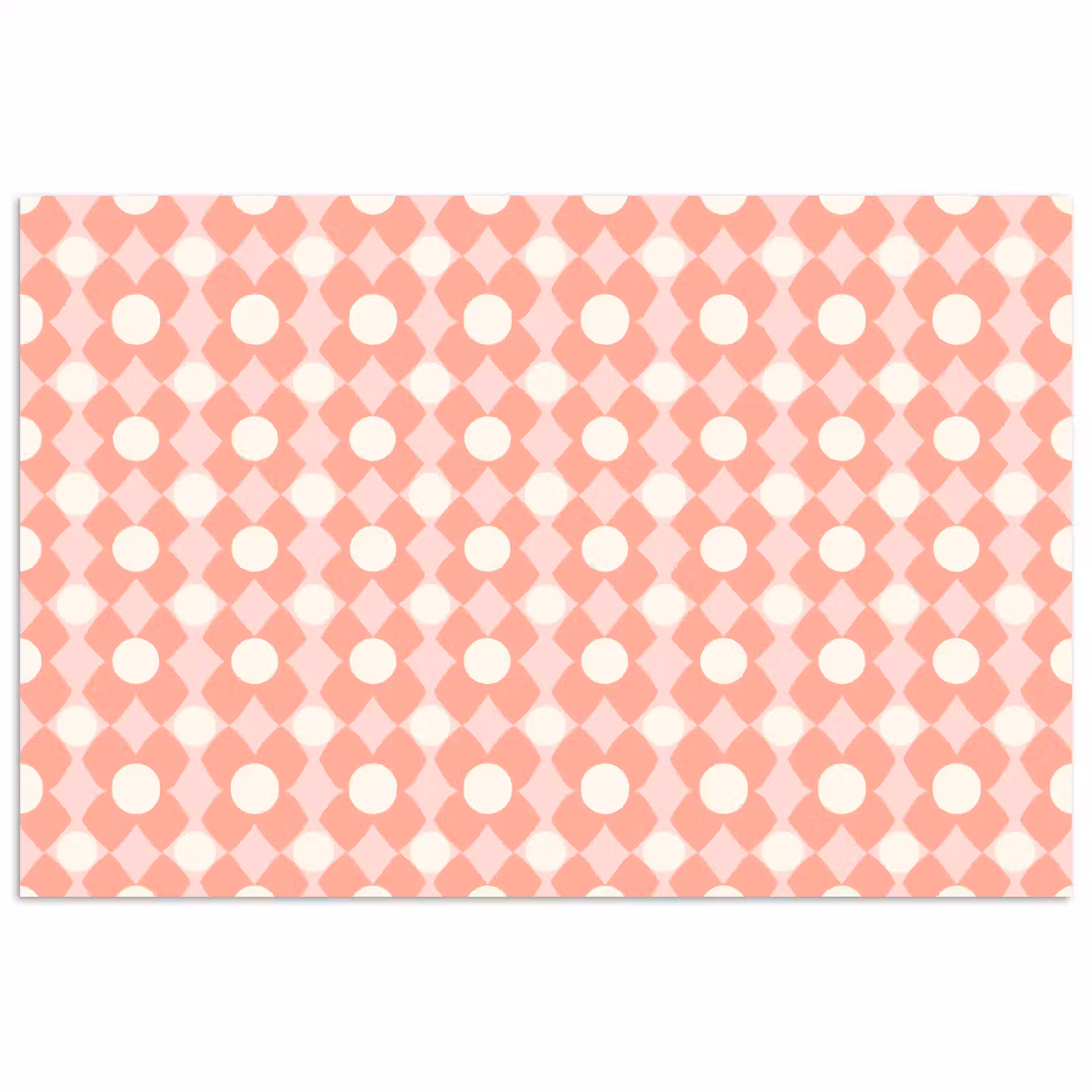 Poster - Koraal - Retro - Geometrisch - Patroon — 1