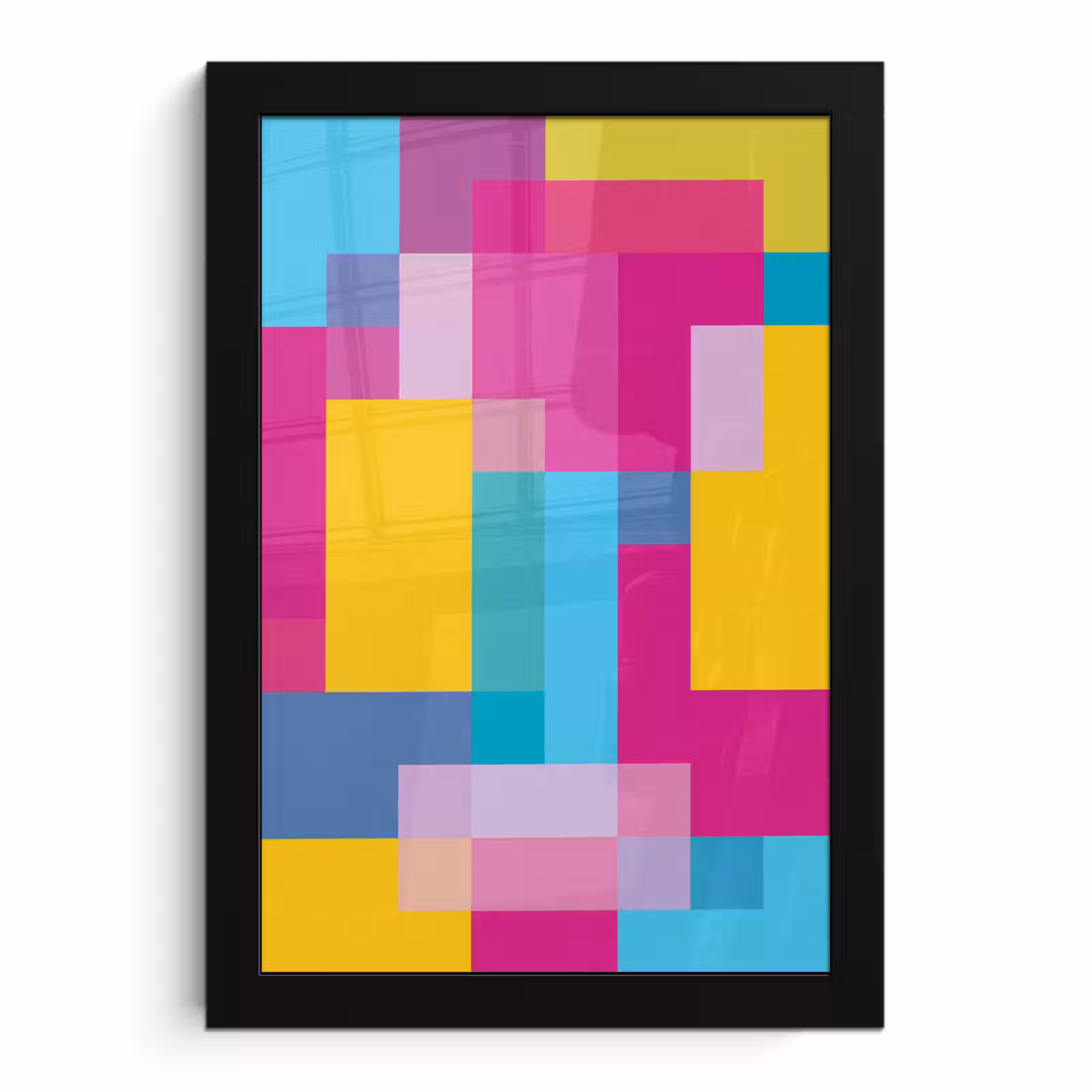 Poster met lijst - Abstract - Geometrisch - Kunst - Kleurrijk - Modern — 1