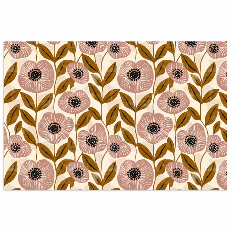 Poster - Dustyroze - Bloemen - Grafisch - Patroon — 1