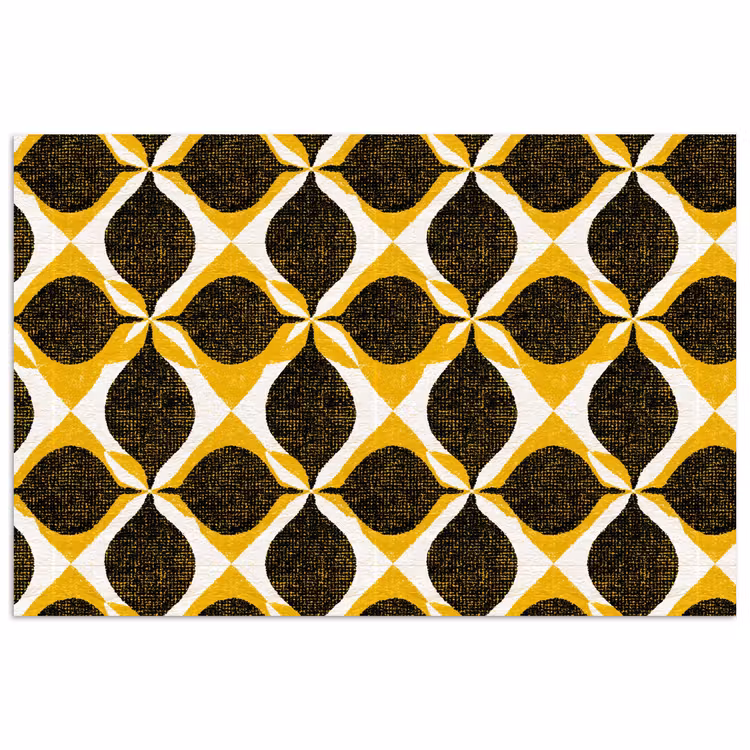 Poster - Geel - Zwart - Geometrisch - Retro - Textuur — 1