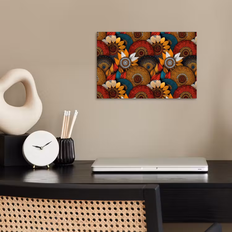 Poster - Kleurrijk - Aboriginal - Dot Painting - Botanisch - Patroon — 2