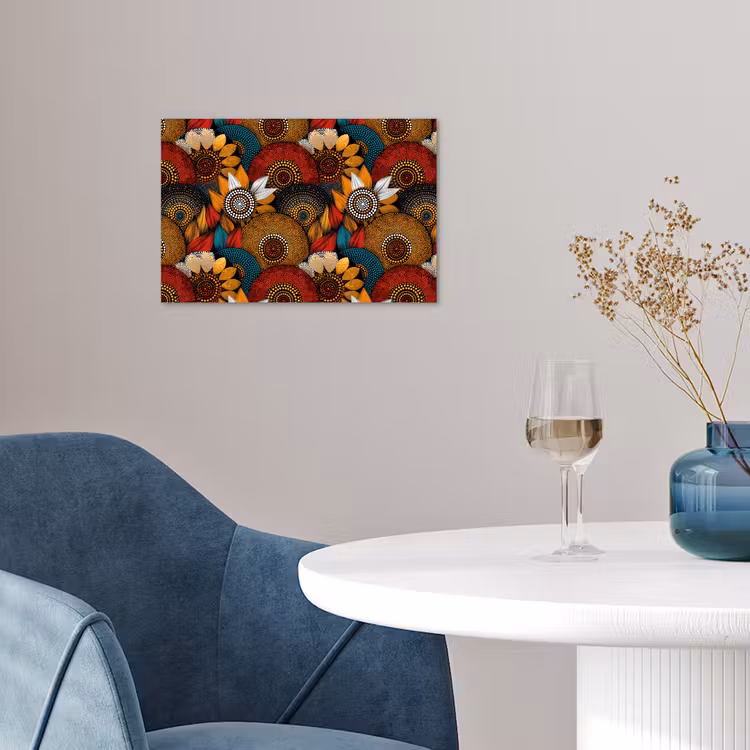 Poster - Kleurrijk - Aboriginal - Dot Painting - Botanisch - Patroon — 4