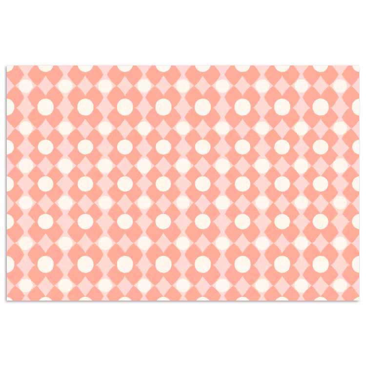 Poster - Koraal - Retro - Geometrisch - Patroon — 1