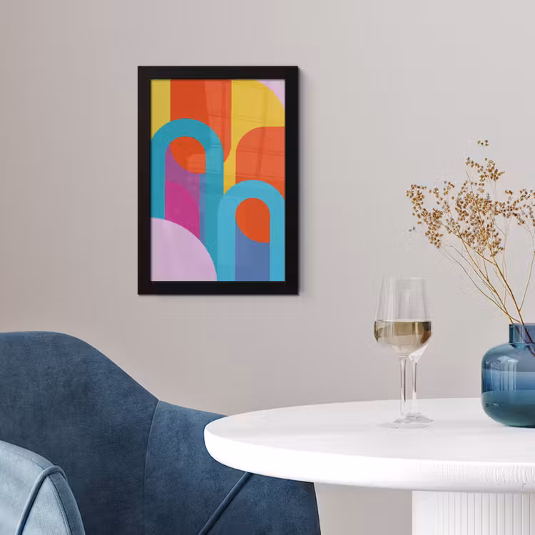 Poster met lijst - Abstract - Geometrie - Kleurrijk - Modern - Kunst — 2