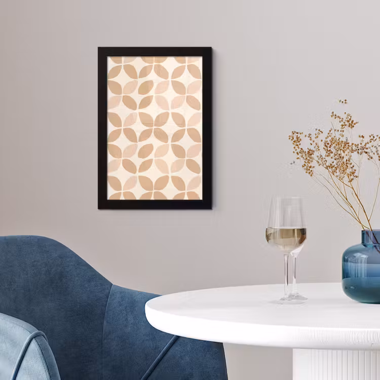 Poster met lijst - Beige - Bladeren - Minimalistisch - Patroon — 2