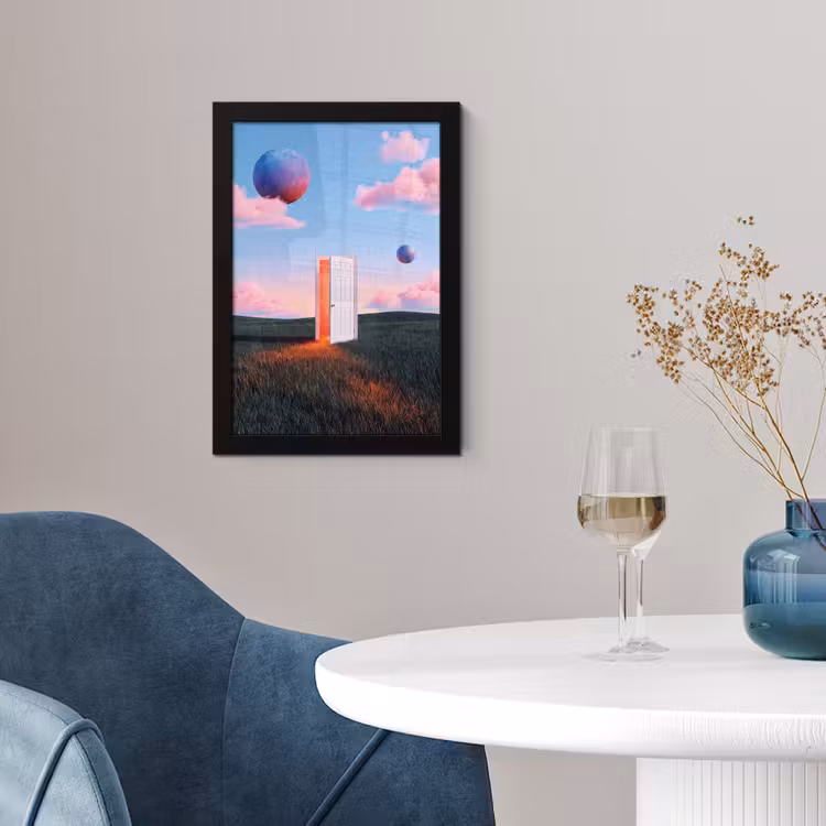Poster met lijst - Deur - Fantasie - Ruimte — 2