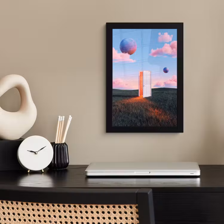 Poster met lijst - Deur - Fantasie - Ruimte — 3