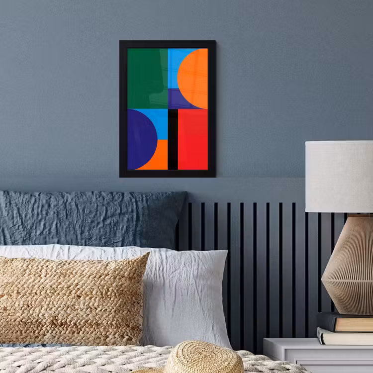 Poster met lijst - Geometrisch - Abstract - Vormen - Kleurrijk - Modern — 4